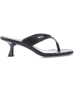 DKNY Mackey Heeled Thong Sandals - Blue