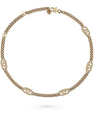Philipp Plein Plein Lettering Chain Necklace - Metallic