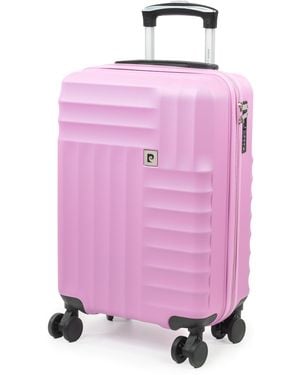 Pierre Cardin Soleil Hard Shell Cabin Suitcase Luggage - Pink