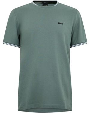 BOSS Short Sleeve T-Shirt With Logo Detail (Taul Regular Fit) - Green