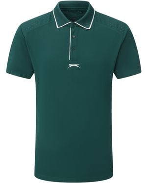 Slazenger 1881 Tennis Short Sleeve Performance Polo Shirt - Green