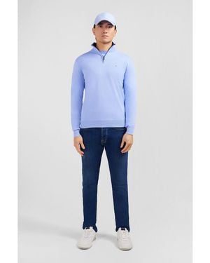 Eden Park Cotton Jersey Jumper - Blue