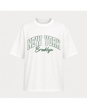 I Saw It First New York Graphic Oversized T-Shirt - White