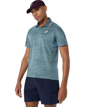 Asics Match Short Sleeve Polo Shirt - Blue