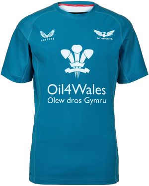 Castore Scarlets Rugby Shirt Away 2024 2025 - Blue