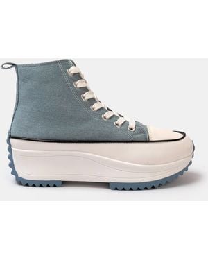 Firetrap Platform Hi Top Ladies Trainers - Blue