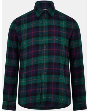 Peter Werth Allsop Long Sleeve Plain Shirt - Blue
