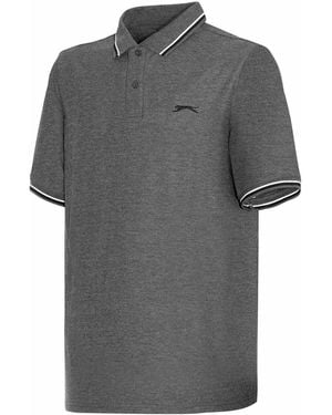 Slazenger 1881 Tipped Polo Shirt - Grey