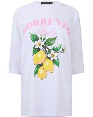 I Saw It First Graphic Oversized T-Shirt - White
