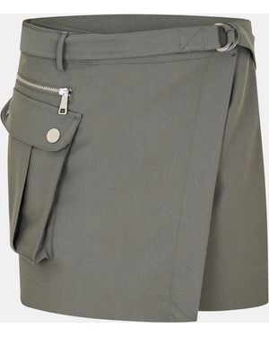 Jack Wills Cargo Wrap Skirt - Grey