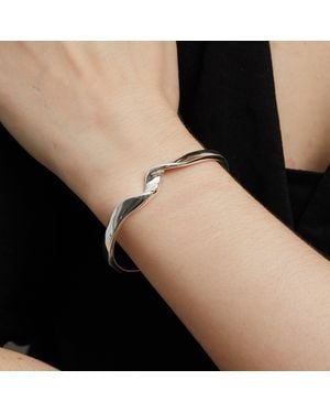 Inicio Recyc Sterling Plated Bangle - Black