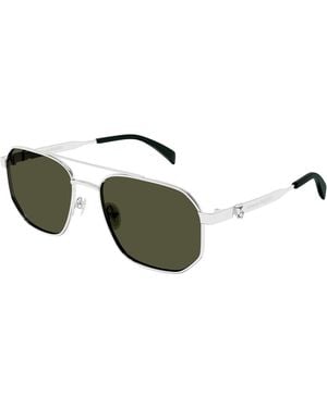 McQueen Aviator Sunglasses - Green
