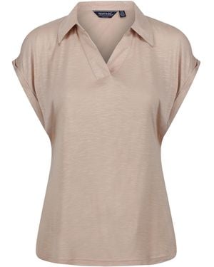 Regatta Lupine Short Sleeve Polo Shirt - Natural