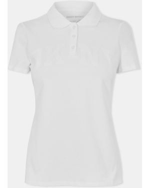 DKNY Short Sleeve Polo Shirt - White