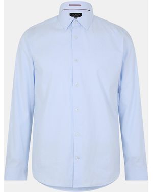 Ted Baker Hart Diamond Dot Slim Shirt - Blue