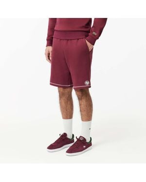 Lacoste Roland Garros Edition Fleece Tennis Shorts - Red