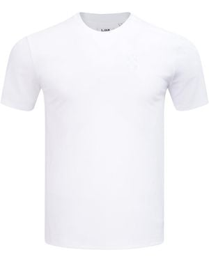 L/AB Off White Classic Crew Cotton Short-Sleeve T-Shirt - White