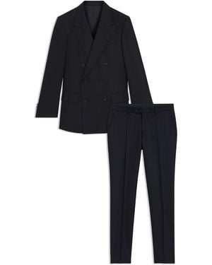 BOSS Double Breasted Slim-Fit Suit - Black