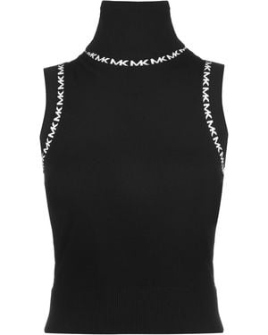 MICHAEL Michael Kors High Neck Crop Top - Black