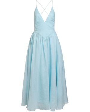 Bardot Arletha Halter Cotton Maxi Dress - Blue