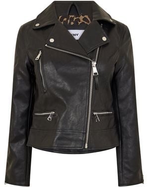 DKNY Faux Leather Jacket - Black