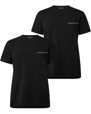 Emporio Armani 2 Pack Crew Neck T-Shirts - Black