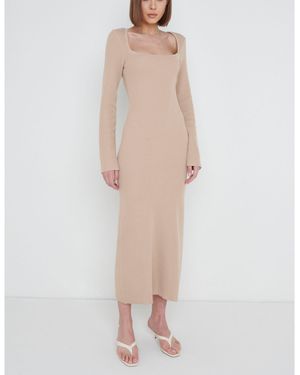 Pretty Lavish Knitted Jumper Dress - Natural