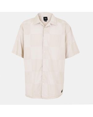 Vans Adults Kessler Checkerboard Short-Sleeve Regular Fit T-Shirt - White