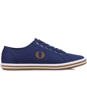 Fred Perry Kingston Twill Trainers Size 6 - Blue