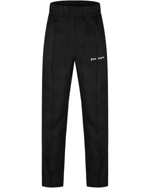 Palm Angels Linen Track Trousers - Black
