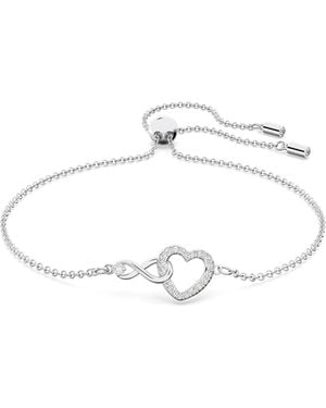 Swarovski Heart Chain Bracelets - Metallic