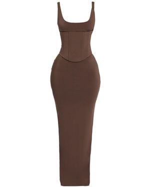 Mars the Label Sandra Scoop Maxi Dress - Brown