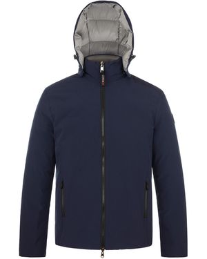 Museum Reversible Baffle Short Puffer Jacket - Blue