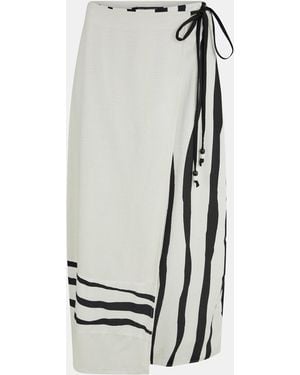 French Connection Genevieve Adjustable Wrap Skirt - White