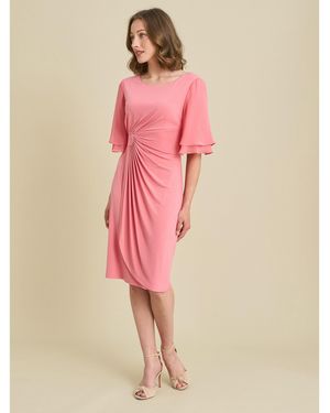 Gina Bacconi Raphaela Faux Wrap Dress - Pink