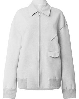 Norma Kamali Overshirt Bomber Jacket - Grey
