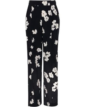 Phase Eight Rae Floral Wide Leg Trouser - Black