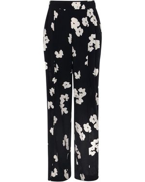 Phase Eight Rae Floral Wide Leg Trouser - Black