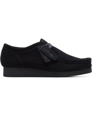 Clarks Wallabee Moc Toe Formal Shoes - Black