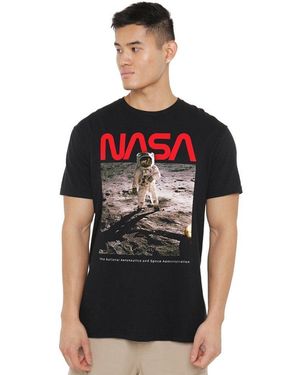 NASA Aldrin Cotton T-Shirt - Black