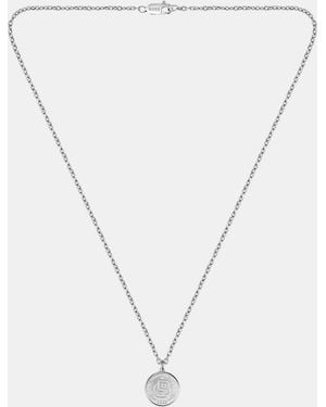 BOSS Gents Double B Medallion Necklace And Bracelet - Metallic