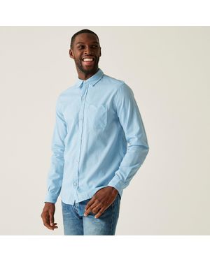 Regatta Loran Long-Sleeve Plain Shirt - Blue