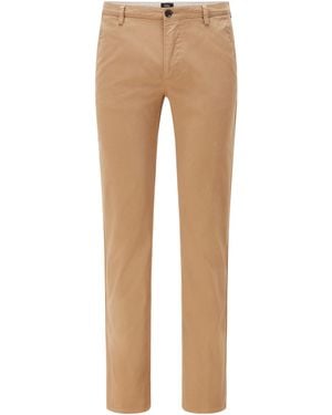 BOSS Rice1 D Straight Leg Trousers - Natural