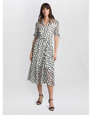 Gina Bacconi Adrienne Shirt Dress - White