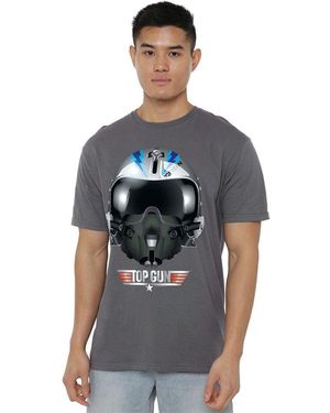 top gun Iceman Helmet- T Shirt - Grey