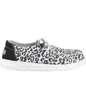 HEYDUDE Wendy Leopard Shoe - White
