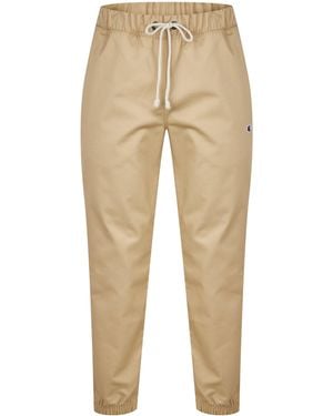 Champion Closed Hem Poly Tracksuit Joggers - Natural