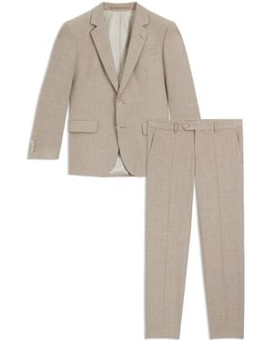 BOSS Double Breasted Slim-Fit Suit - Natural