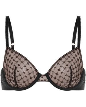 Wolford Logo Lace Underwire Bra - Brown