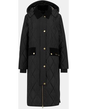 Barbour Meredith Hooded Long Sleeve Quilted Jacket - Black